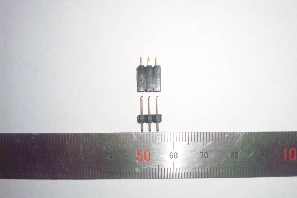 画像1: コネクター・ソケットセット　角ピン　２．５４ｍｍピッチ　３ピン